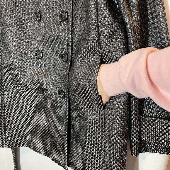 J. Crew Collection Women’s Gray Size Jacket Coat Blazer Rayón Silk Blend Belt - Picture 7 of 12